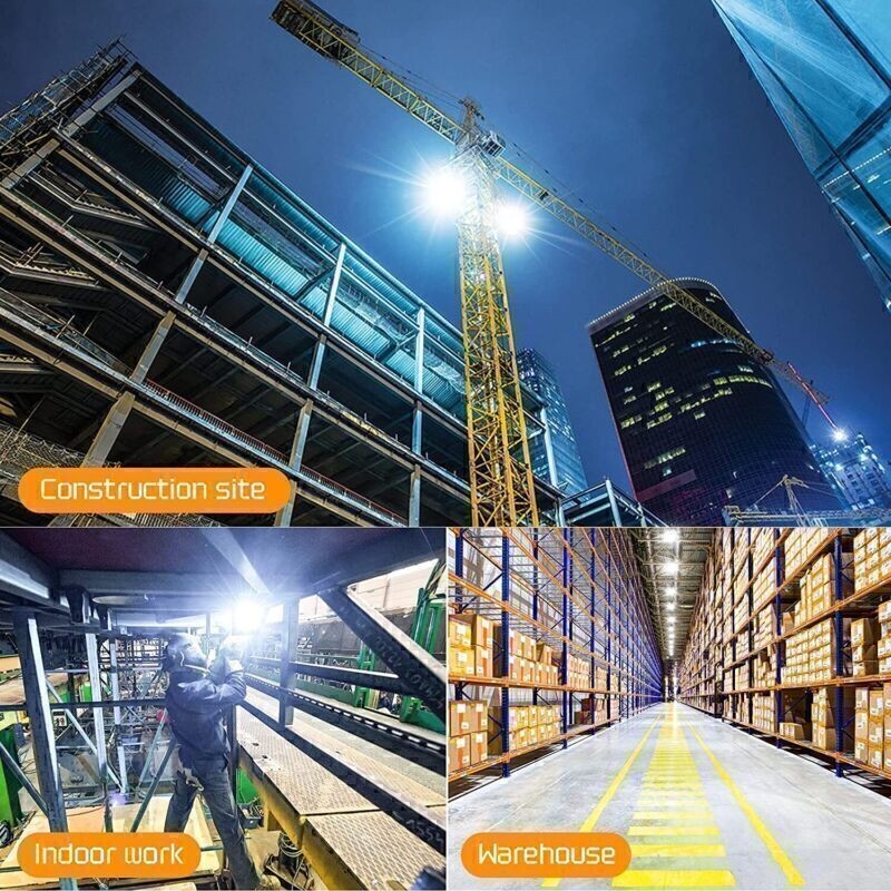 80W LED Temporary Work Light Construction Jobsite Hanging Lights 5000K Daylight