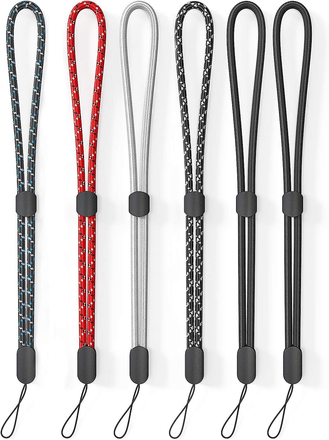 Hand Wrist Strap Lanyard, 6 Pack Adjustable Colorful Nylon Hand Wrist Straps for