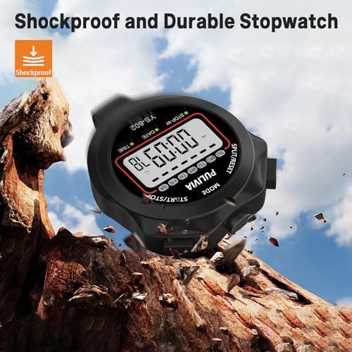Black Multi-Function Stopwatch Timer - Digital for Sports - Multi-function