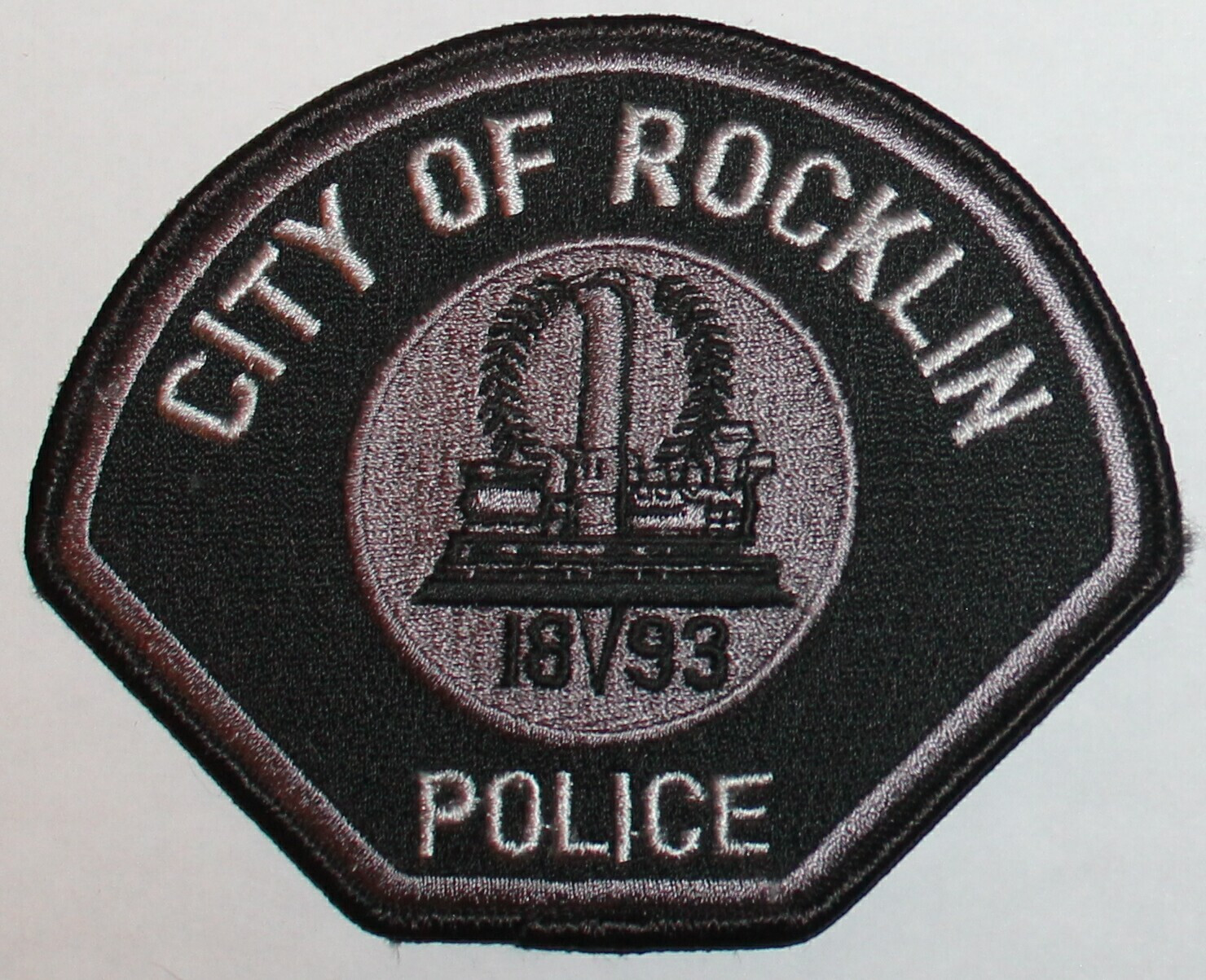 CITY OF ROCKLIN POLICE Placer County California PD Subdued Tactical SWAT patch