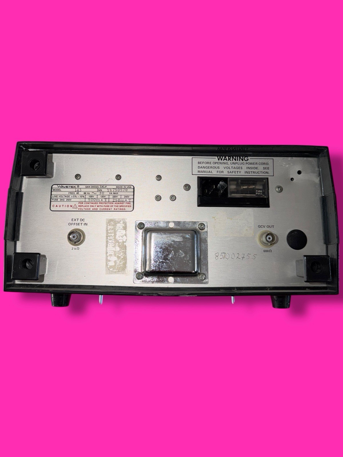 WAVETEK 143 FUNCTION SIGNAL GENERATOR 20MHZ UNIT ONLY