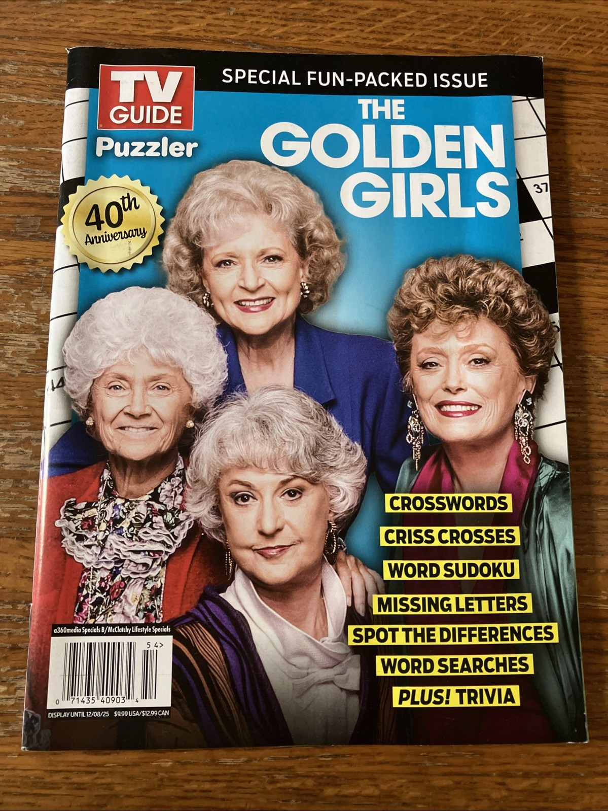TV GUIDE Puzzler Magazine 2025 The Golden Girls 40th Anniversary Games & Trivia