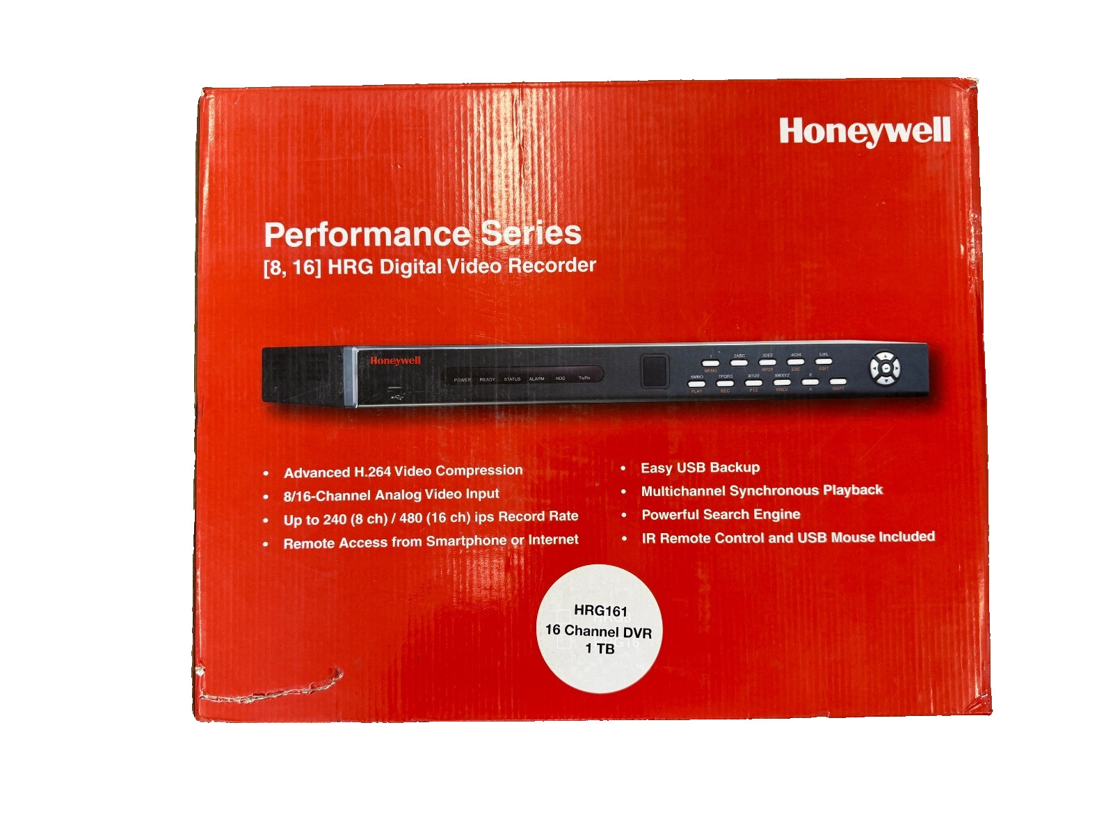 Honeywell Video HRG161 16-Channel Performance Series DVR 1TB
