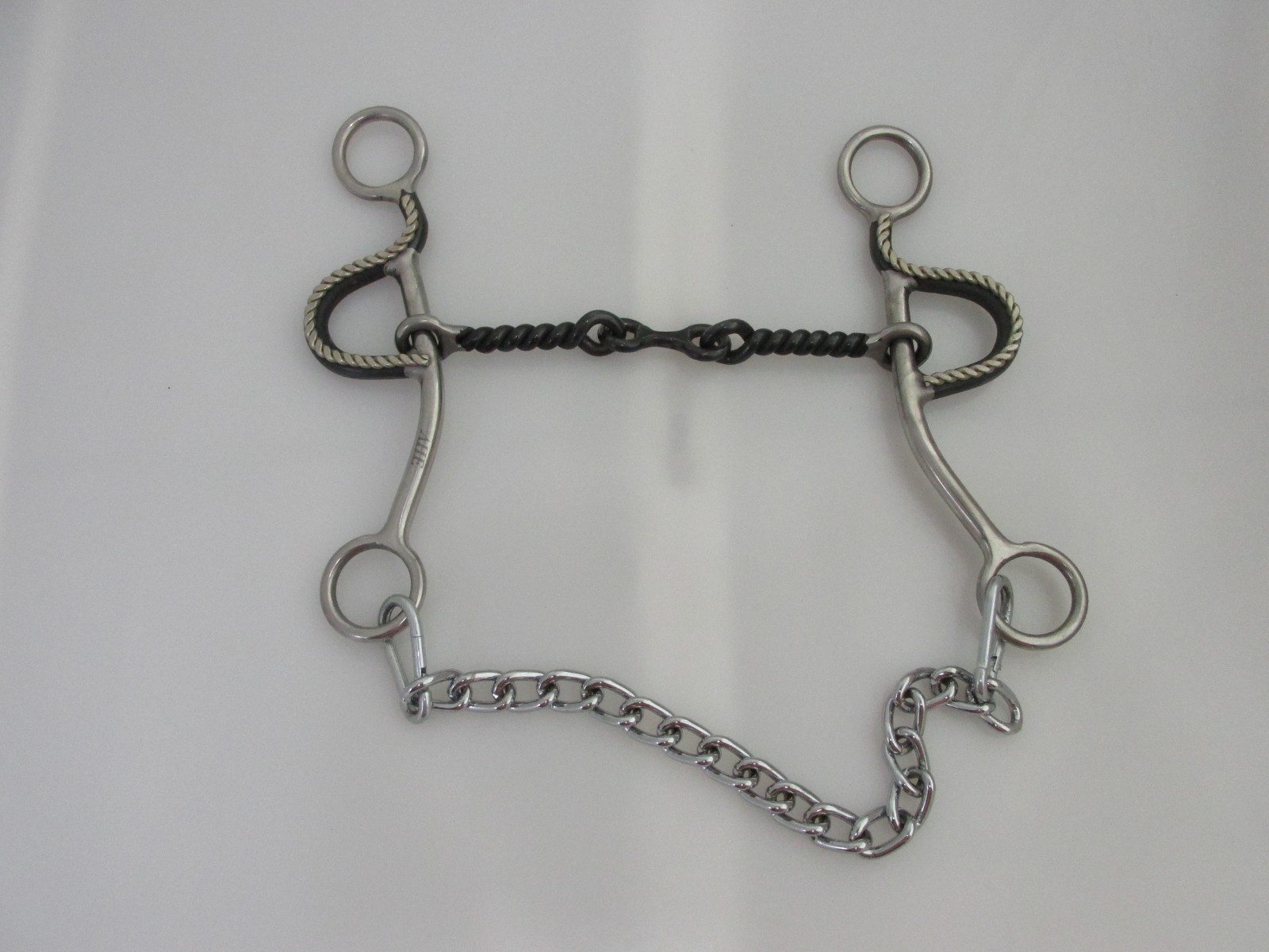 American Heritage Equine Western Bit Rope Motif Twisted Mouth Dogbone Sweet Iron
