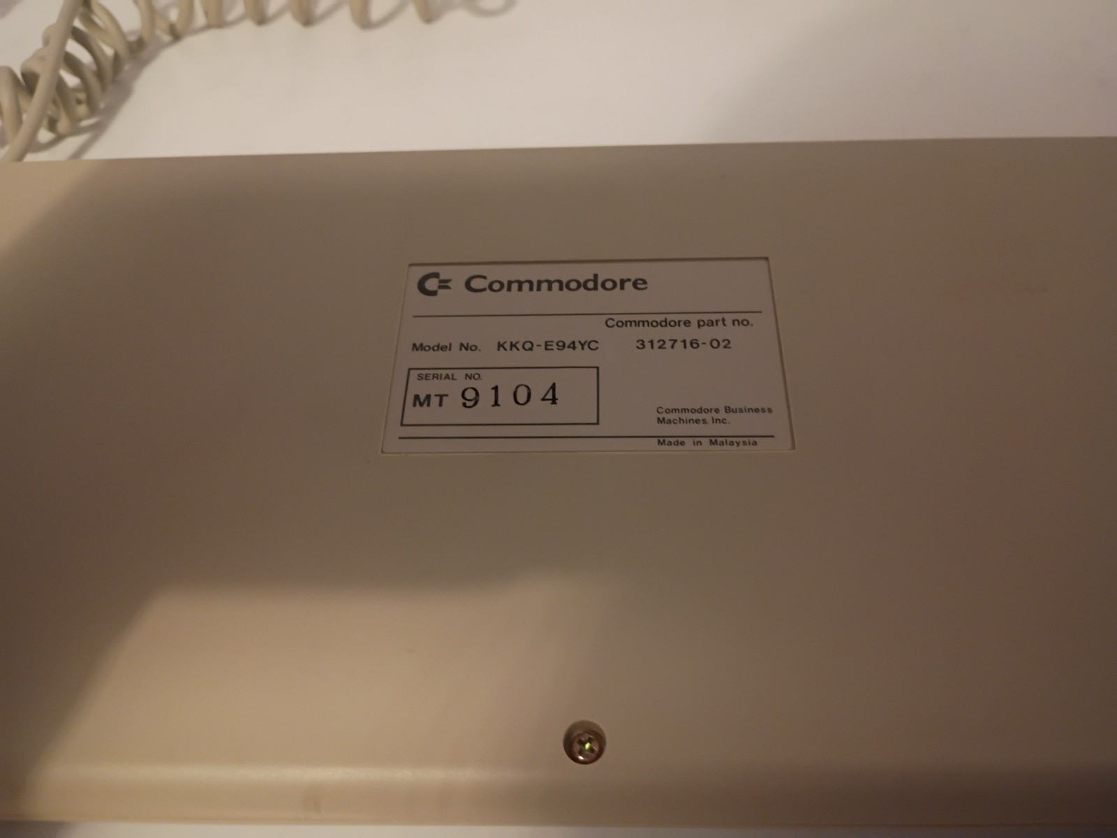 Commodore Amiga Computer Keyboard KKQ-E94YC -2000/3000 - Clean Untested