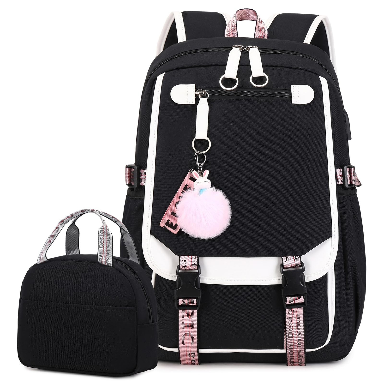 Bevalsa School Backpack for Girls, Girls Backpack with Lunch Box, Bookbag for...