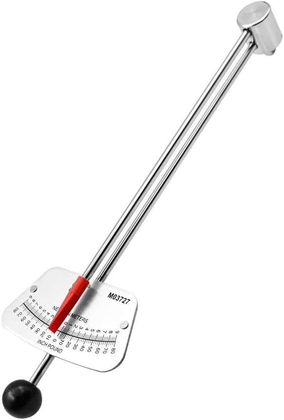 1/4" Llave Dinamométrica Viga Accionamiento 0-80 in/lb 0-9 Nm Lecturas Fáciles