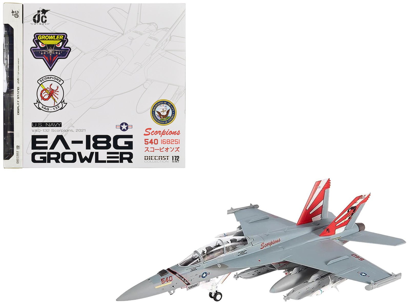 EA-18G Growler VAQ-132 Scorpions US Navy 1/72 JC Wings