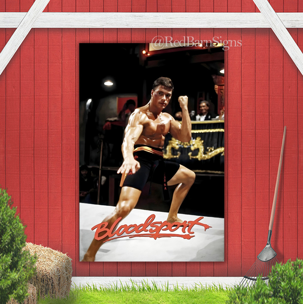 Jean-Claude Van Damme in Bloodsport Indoor Outdoor Banner Sign with grommets