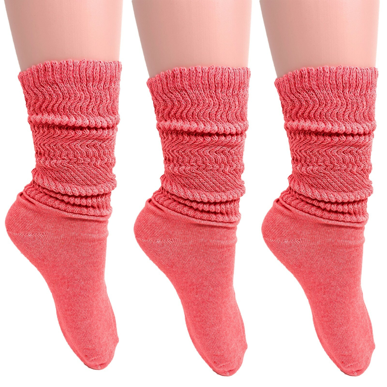 Cotton Lightweight Slouch Socks for Women Extra Thin Socks 3 PAIRS Size 9-11