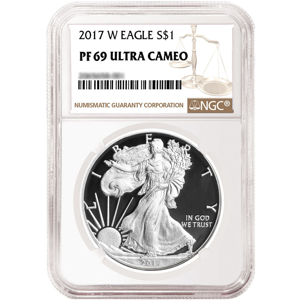 2017-W Proof $1 American Silver Eagle NGC PF69UC Brown Label