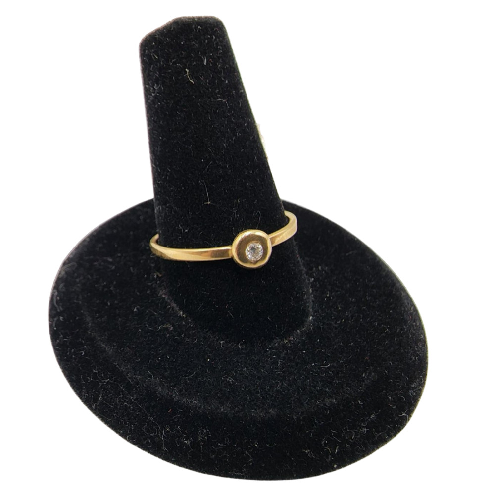 Gold Diamond Ring | 14k Gold & 3 pt Diamond | Jules Jewelbox