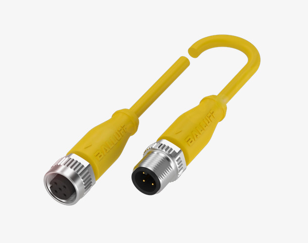Balluff BCC05LT Cordset M12 Female 5 Pin to M12 Male 4 Pin Drag Chain Type 0.6M