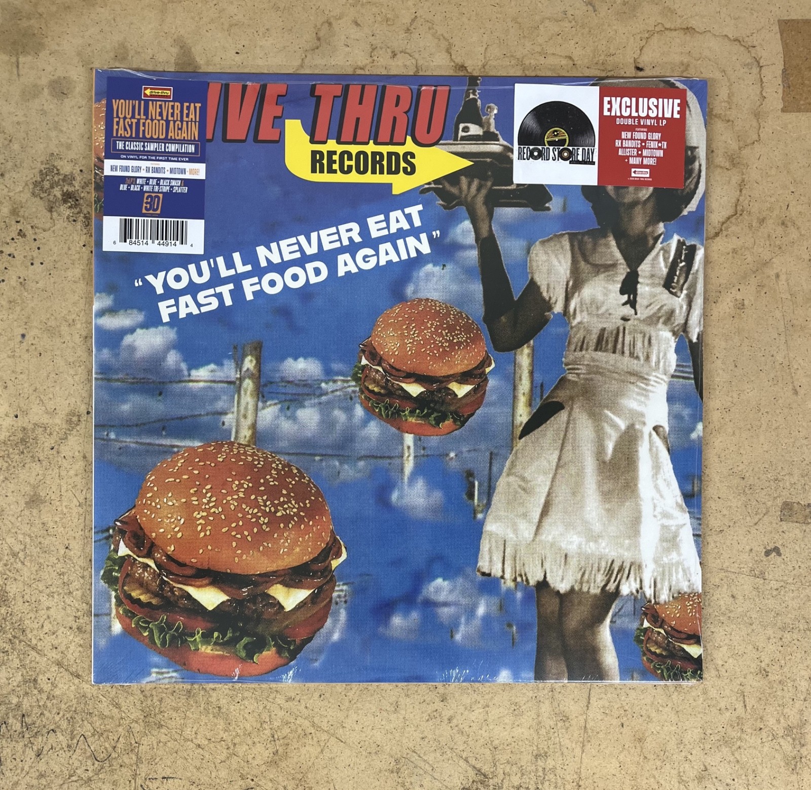 YOU'LL NEVER EAT FAST FOOD AGAIN 2 LP COLOR VINYL COMP NEW RSD 2026 DRIVE THRU