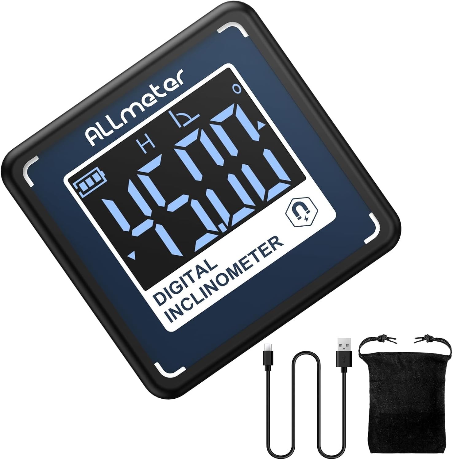 Mini Digital Rechargeable Level Box Protractor Angle Finder Level Gauge Inclinom