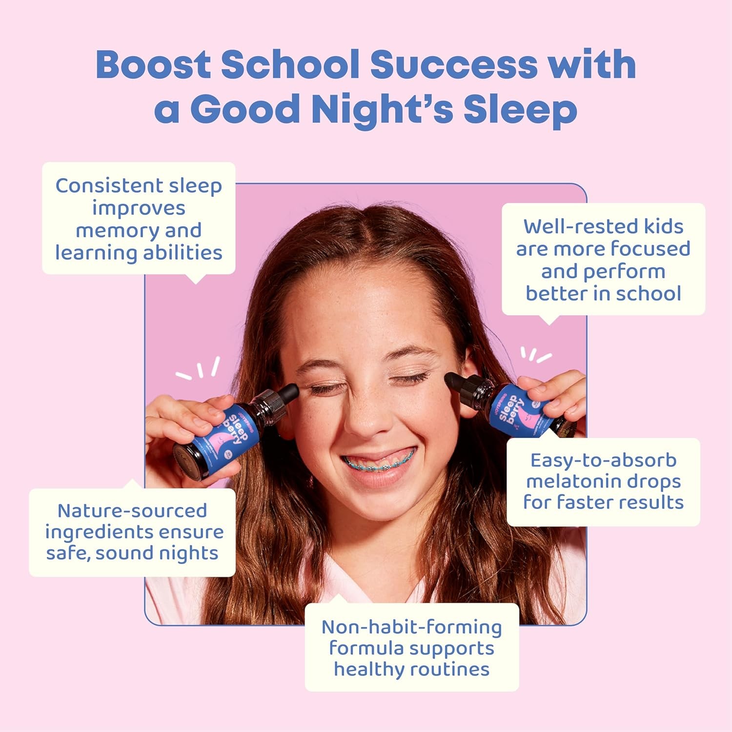 JoySpring Kids Bedtime Routine for Sleep& –Liquid Melatonin+ Herbal Digestive