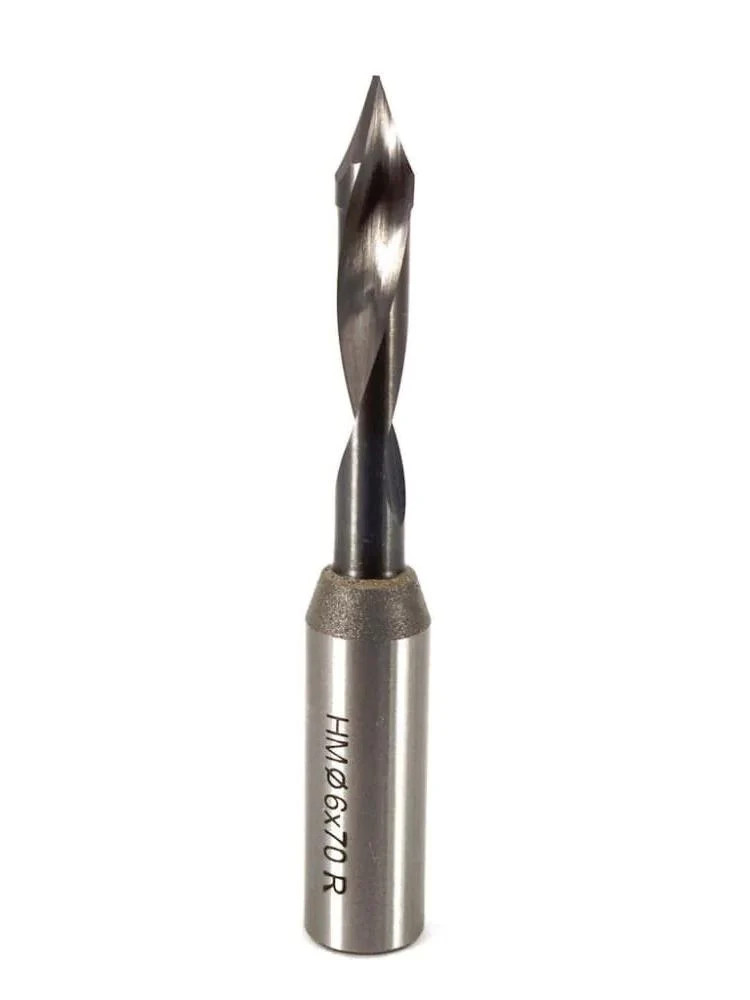 Whiteside DT6-70SC Right Hand V-Point Dowel Drill Solid Carbide, 6mmCD, 70mmOAL