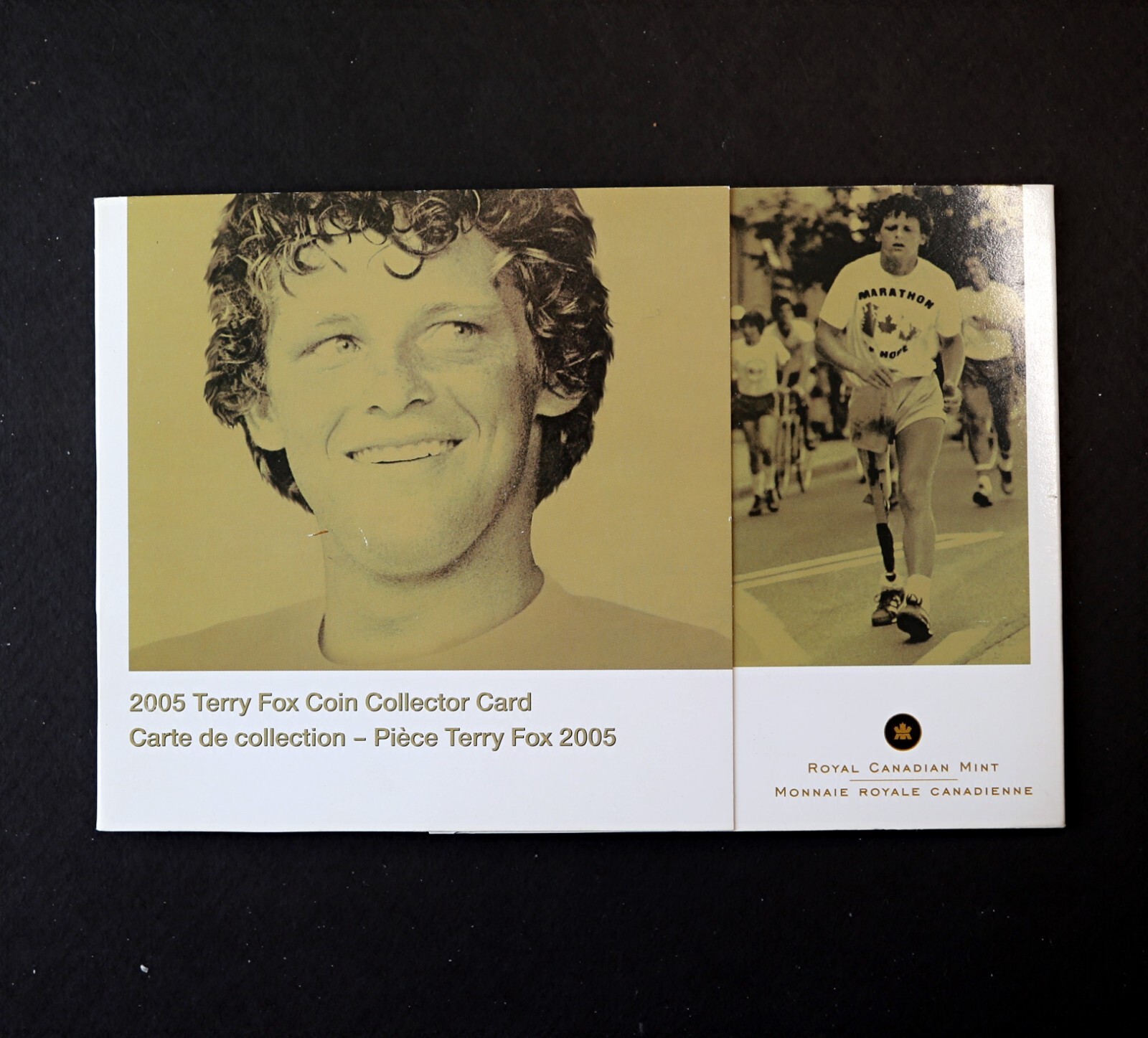 2005 CANADA TERRY FOX  COLLECTORS CARD-No Coins-Mint-USA only