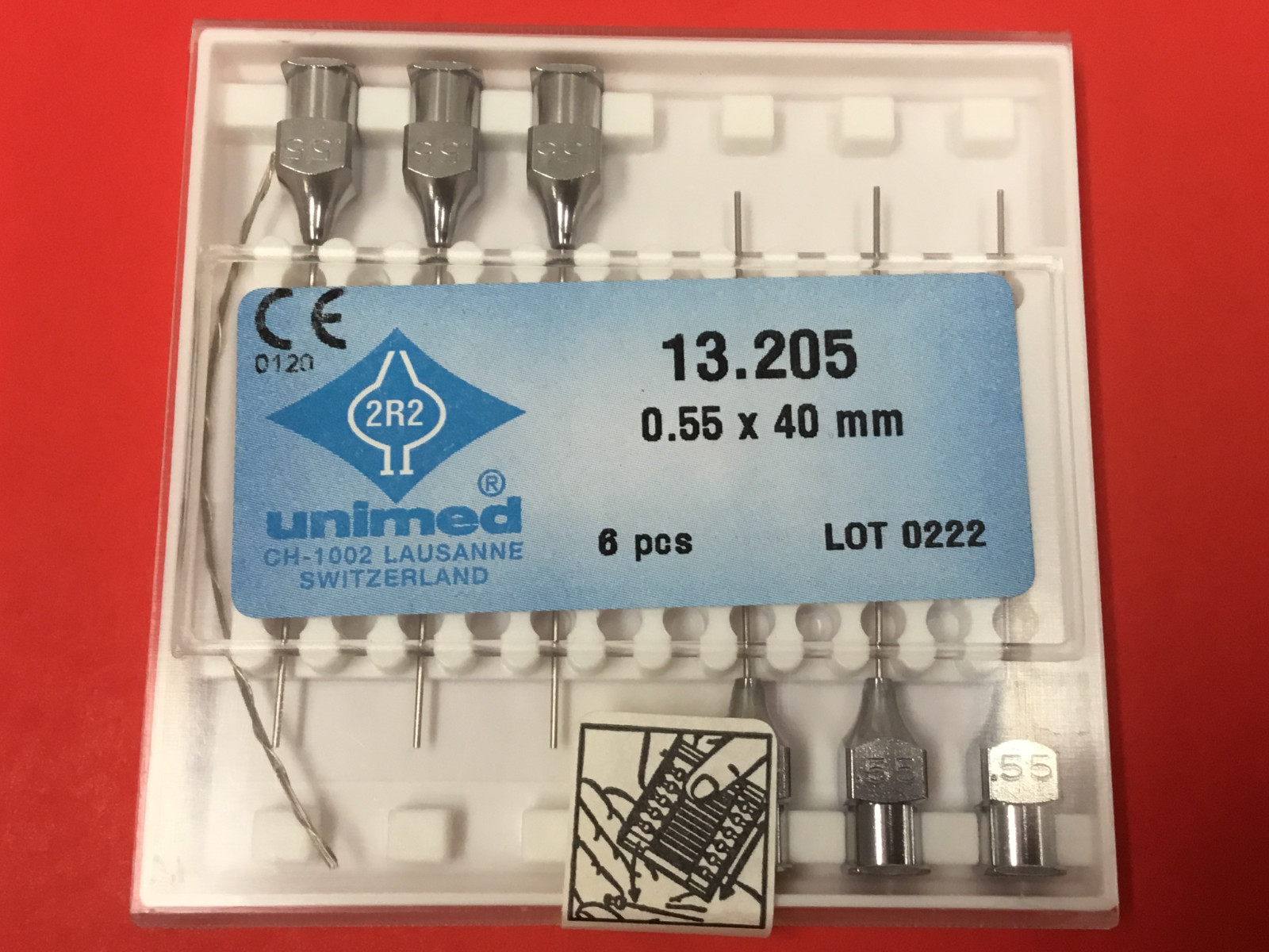 Unimed - 13.205 - 0.55 X 40mm - Needle - (6) PCS - NEW