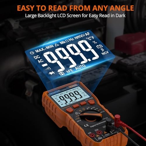 Digital Multimeter - TRMS Voltmeter Multimetro Auto 6000Counts-Pro Orange