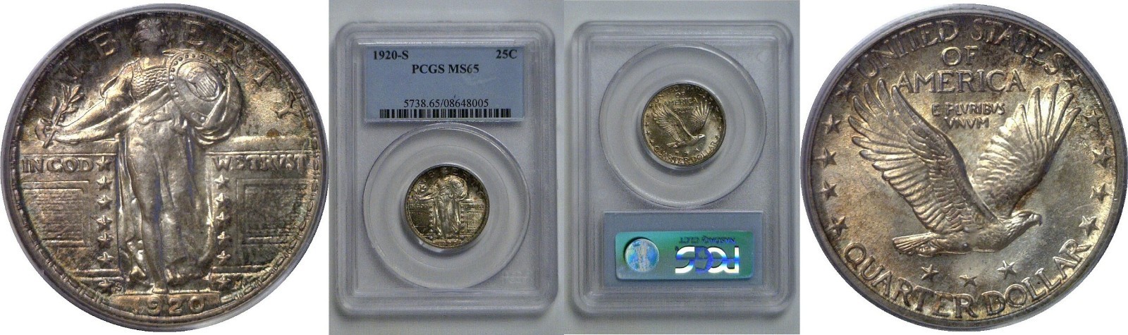 1920-S Standing Liberty Quarter PCGS MS-65