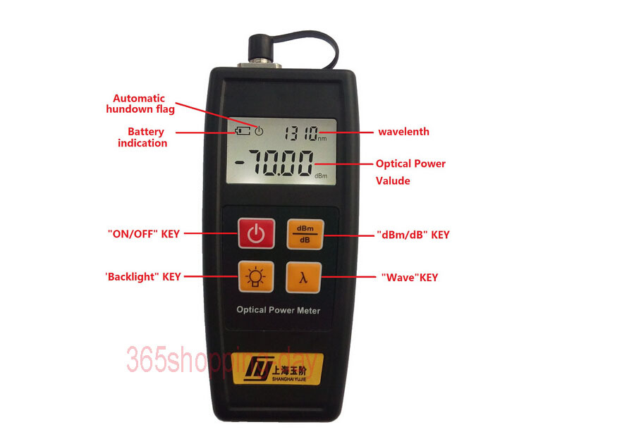 Miniature Optical Power Meter Tester Common Interface FC/SC/ST -50 ~ + 26 dBm
