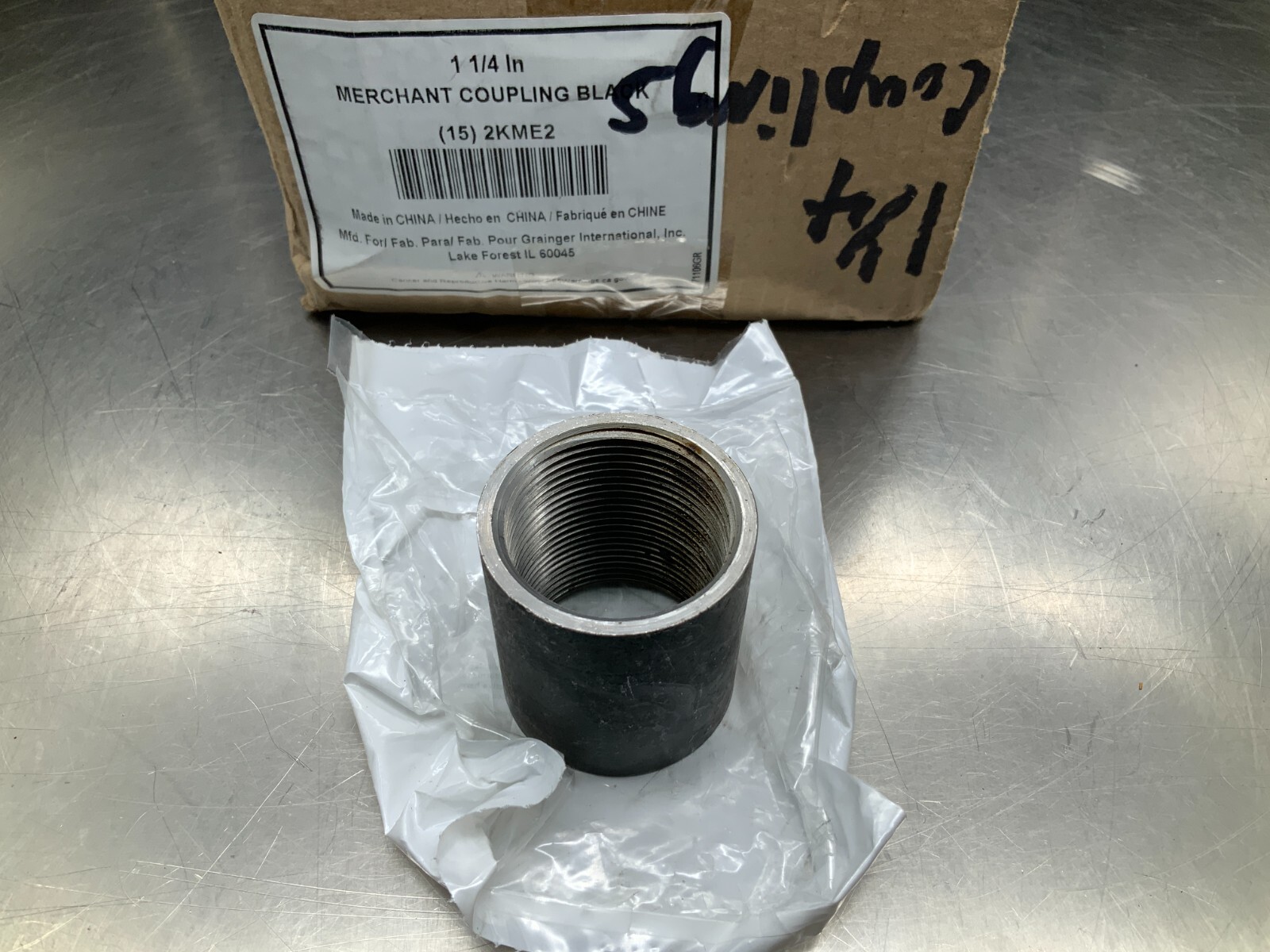 (14) 2KME2 Merchant Coupling Black 1-1/4" Female