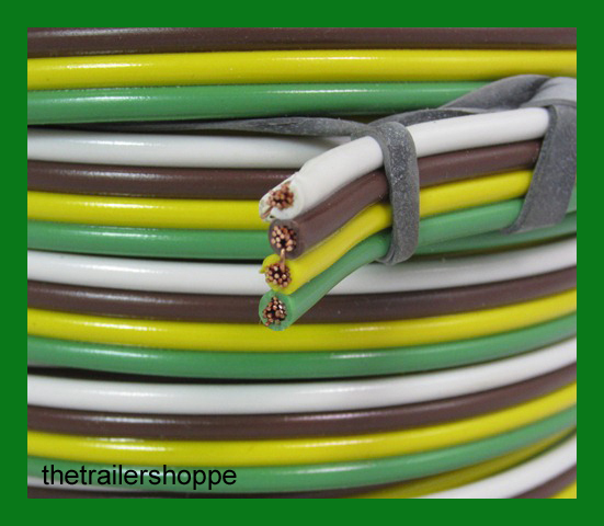 Trailer Light Cable 14-4 Wiring Harness 14 Gauge 4 Wire Bonded Parallel -50 Feet