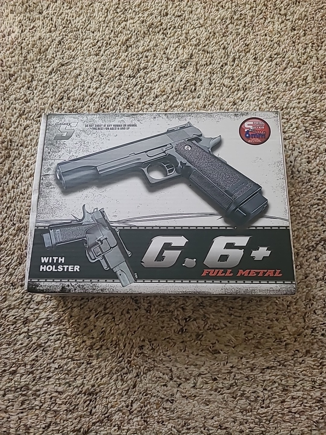 Galaxy S Air Soft Gun G.6+ Full Metal WITH HOLSTER