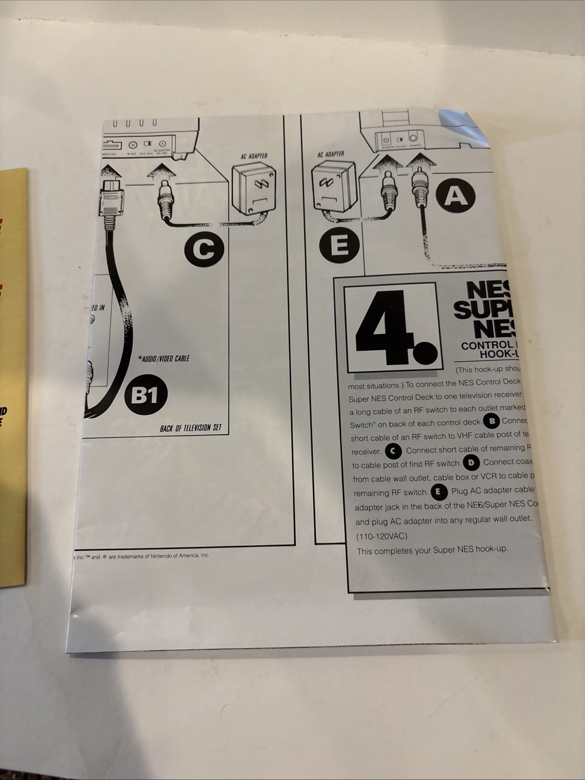SNES Console Instruction Booklet And Other Documents