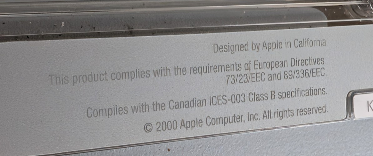 VTG Apple Pro Keyboard Wired USB Black Clear Tested Working M7803 2000