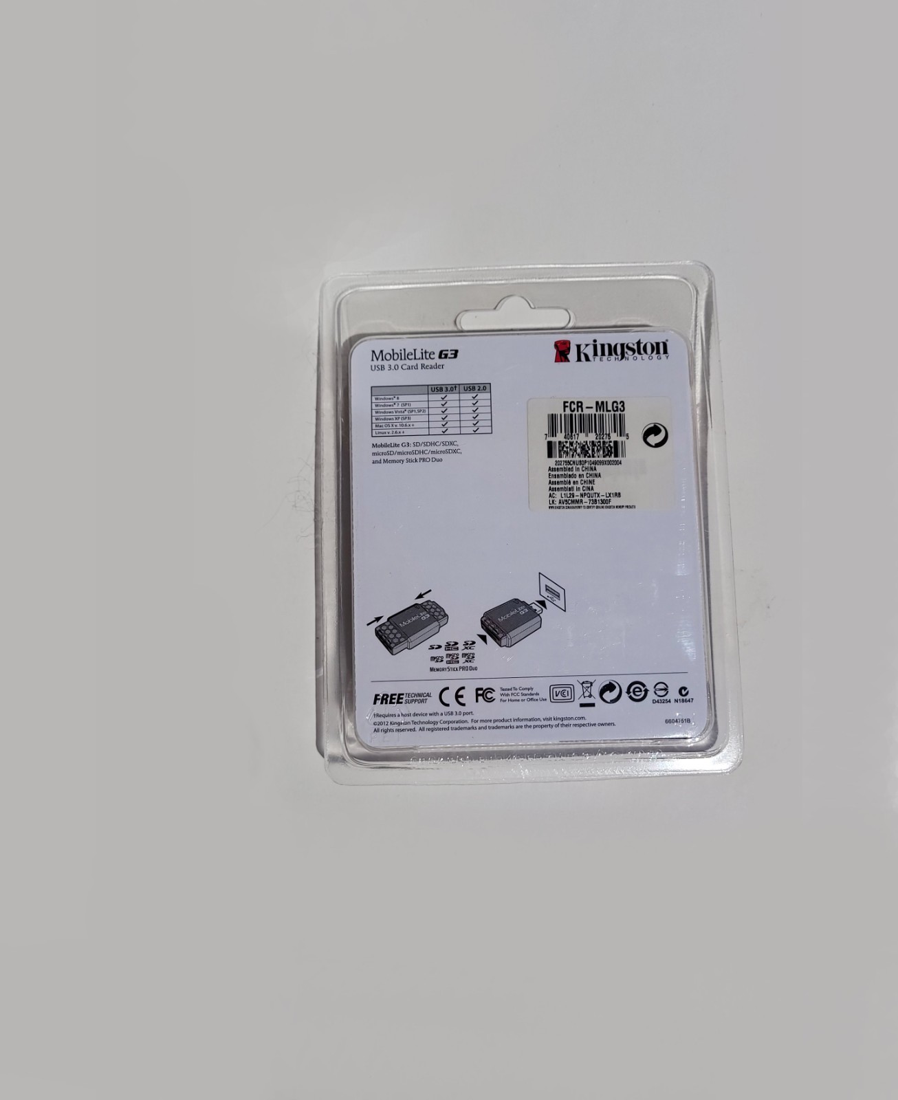 Kingston MobileLite G3 USB 3.0 Flash Memory Card Reader FCR-MLG3