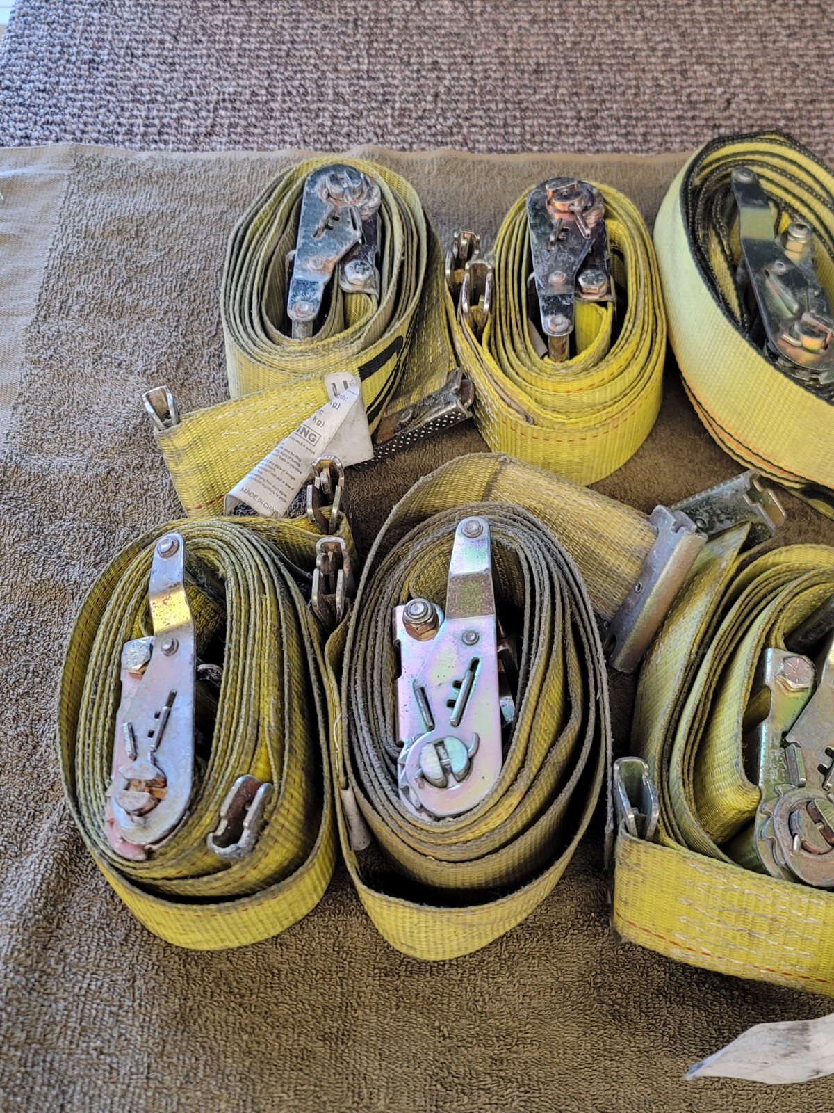 14 Cargo Ratchet Straps Hold Down Tie Down 2" 12' E Track Mytee Uscc US Logistic