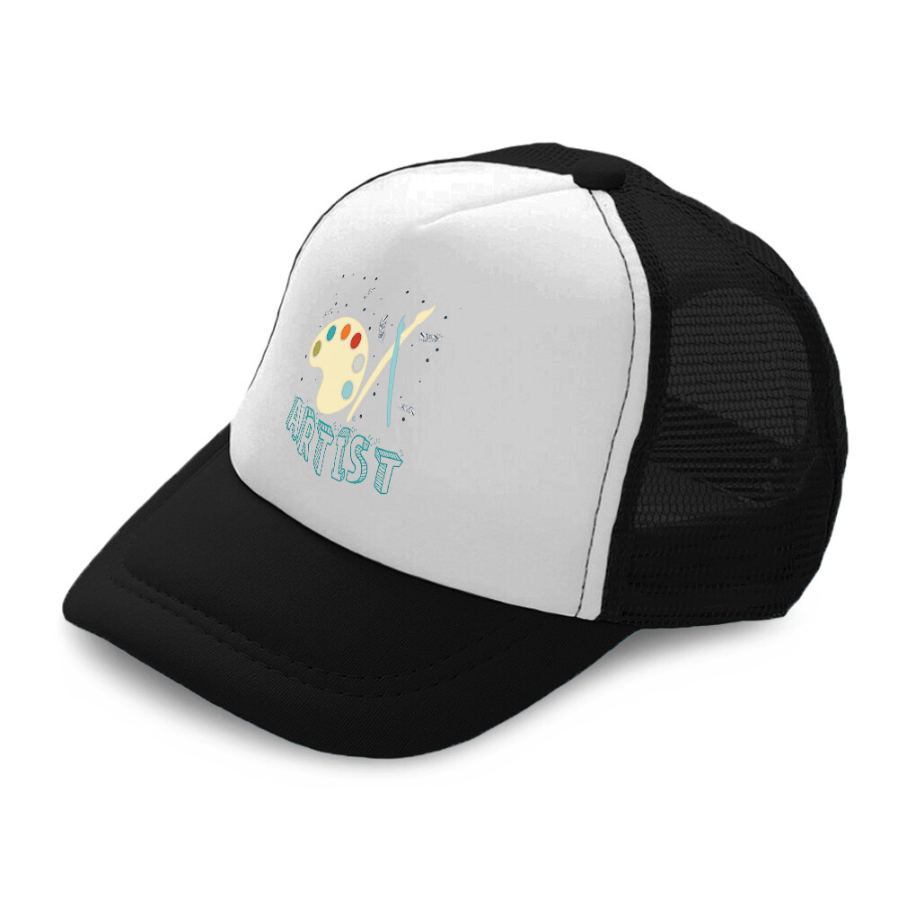 Kids Trucker Hat Artist Painting Accessories Polyester Boys Caps & Girls Caps