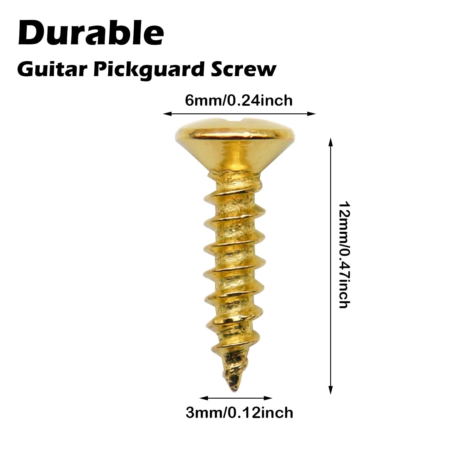 3MM Durable Guitar Pickguard Screws Pick Guards Scratch Plate Mounting Screws...