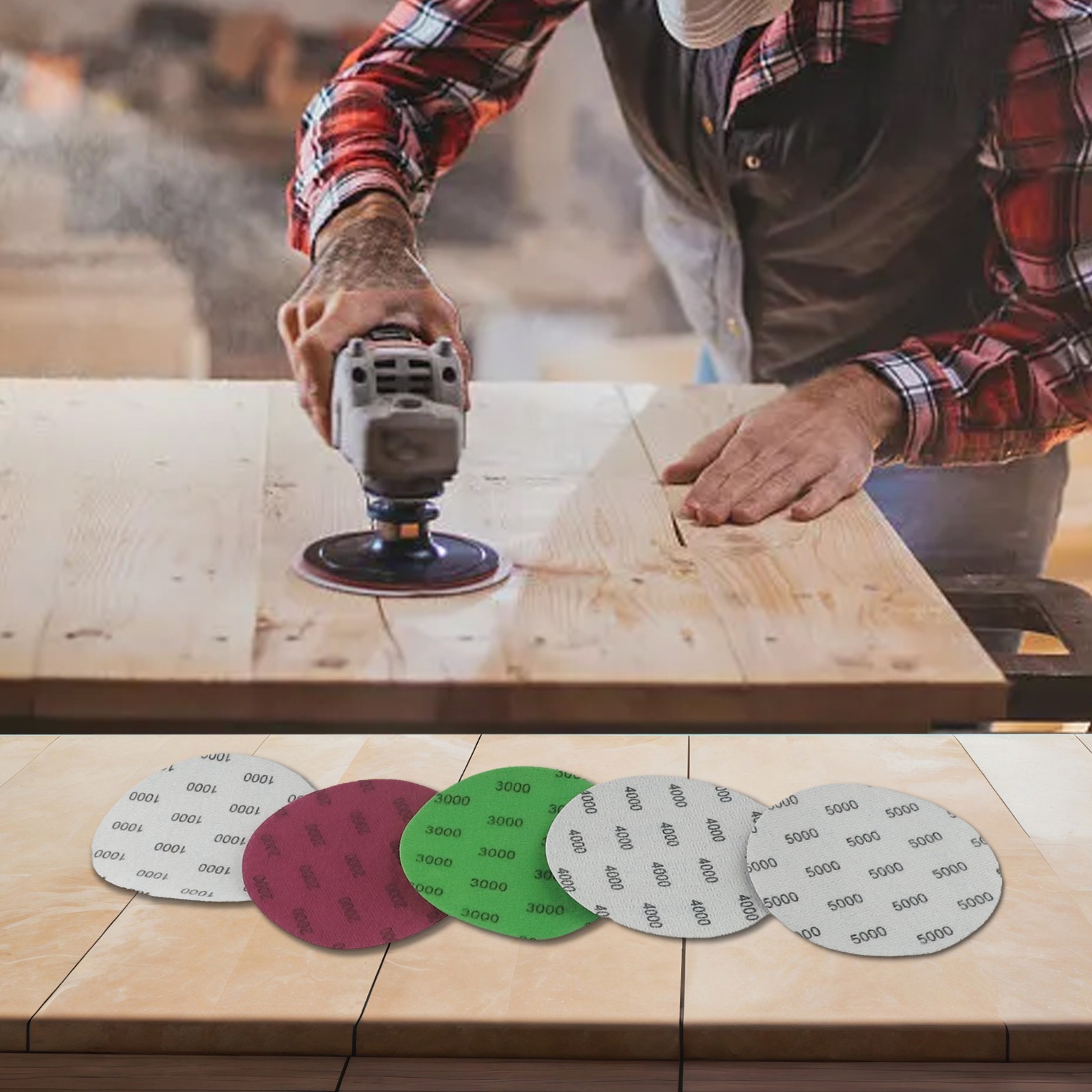 High Durability 5 Inch Sandpaper Discs 20 Pack with Multiple Grit Options