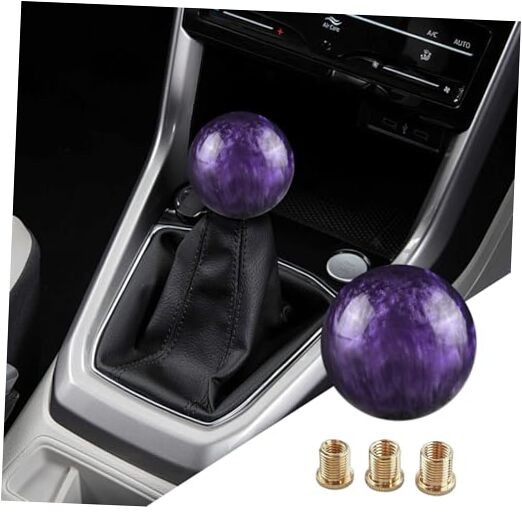 Round Ball Shift Knob, Gear Shifter Knobs, Manual Car Universal Gear Purple