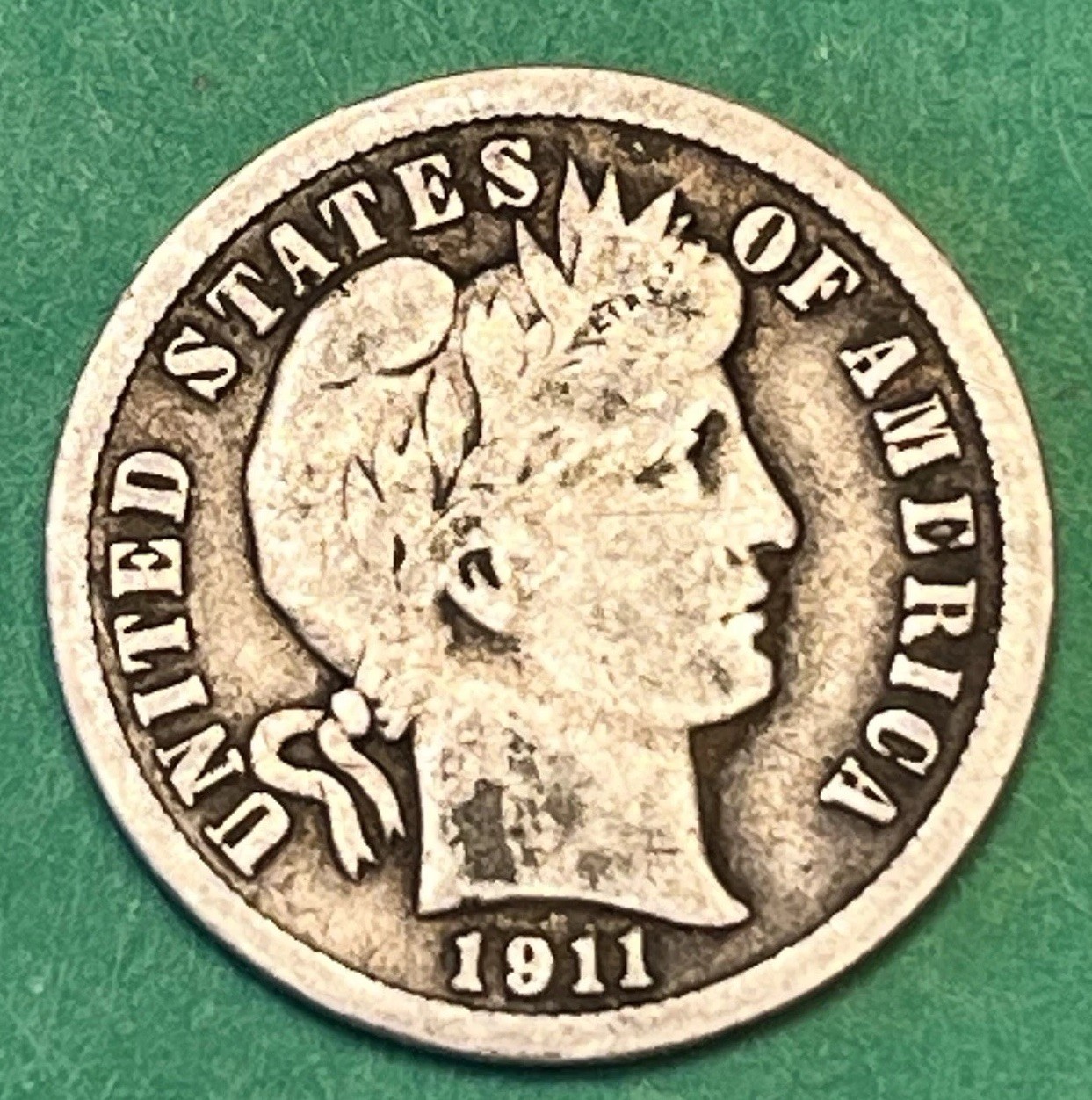 1911 Barber Dime / Full LIBERTY