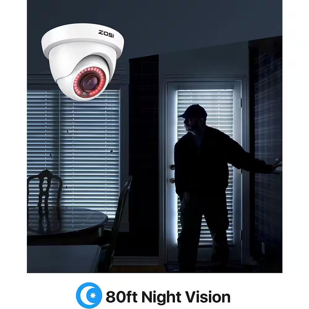 1080P Wired Home Security Cameras Compatible with All TVI DVR, for Outdoor and I