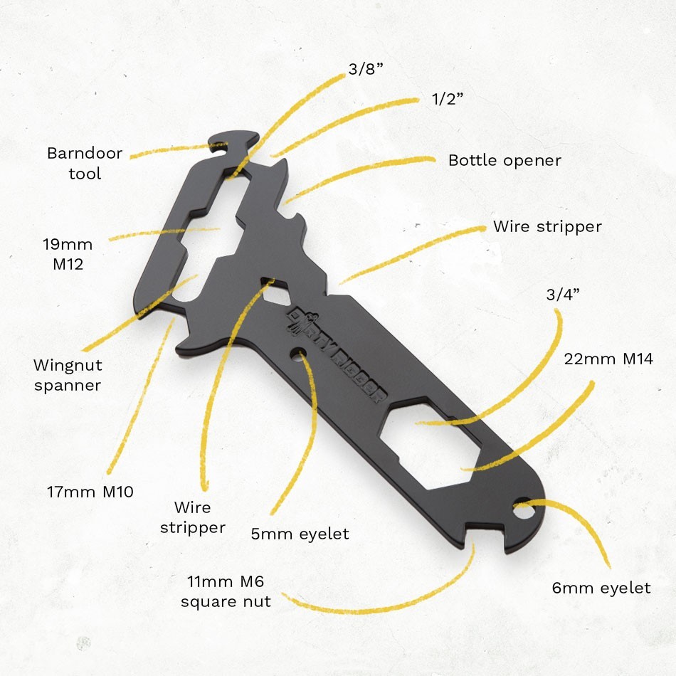 Dirty Rigger DTY-MULTITOOL Black Multitool