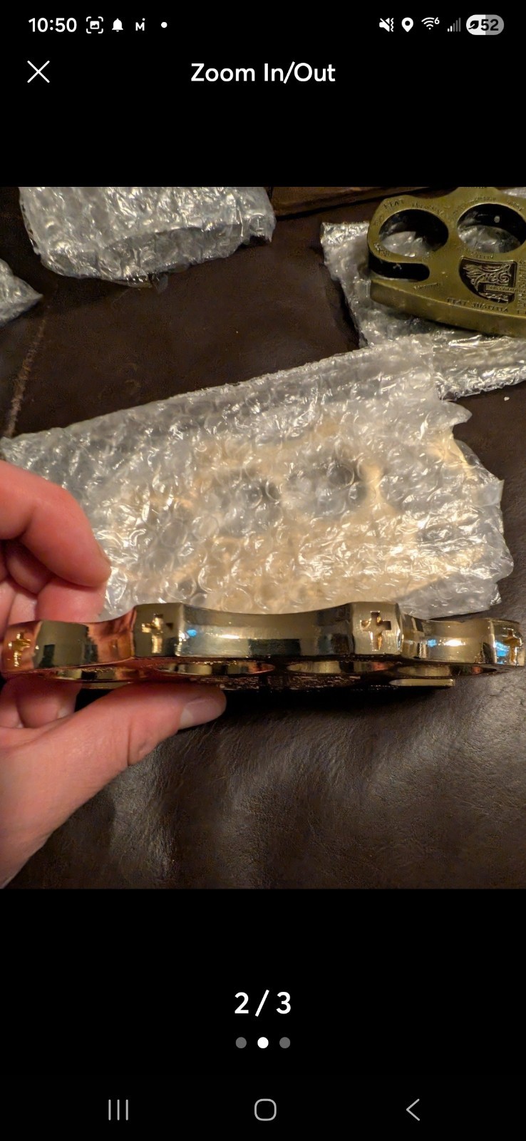 Gold Constatine Bundle Large Lighter And Metal Knuckles