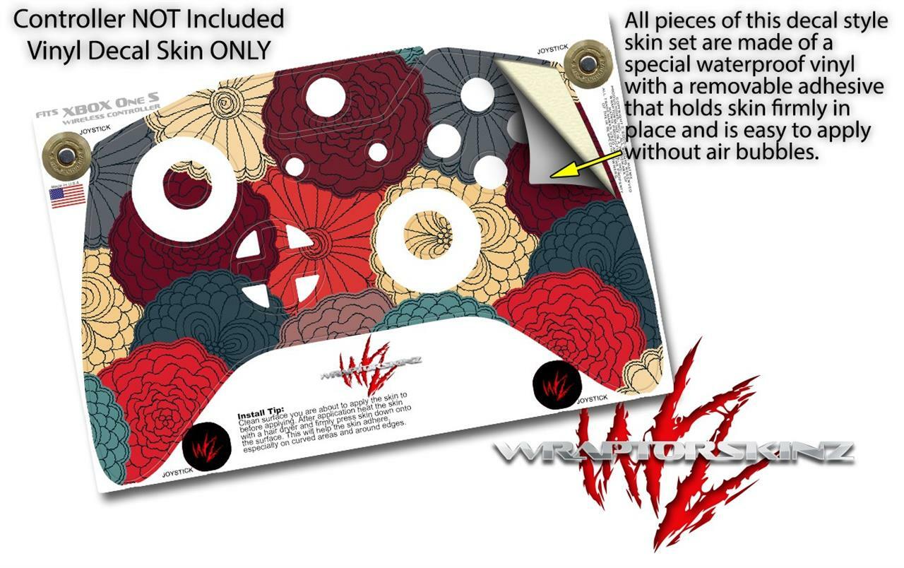 Skin for XBOX One S / X Controller Flowers Pattern 04 Vinyl Decal