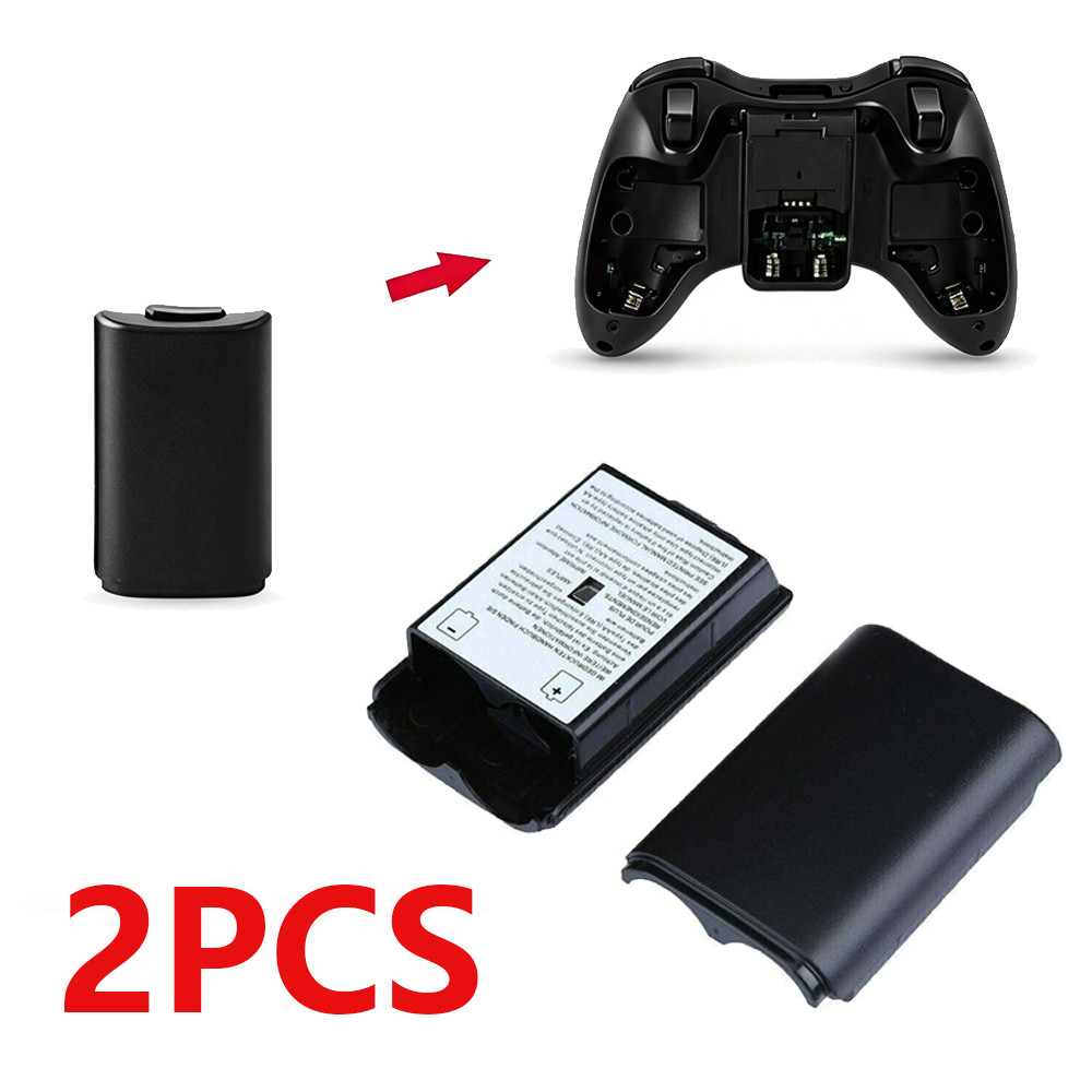 2Pcs For Xbox 360 Wireless Controller AA Battery Back Cover Case Shell Pack