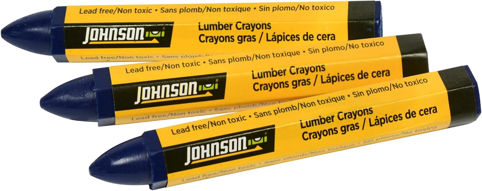 Level & Tool 40-0654 Blue Lumber Crayons - 3/Pack