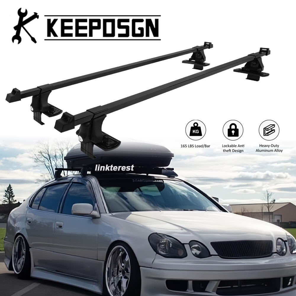 for Lexus GS 450 350 Top Roof Rack Cross Bars Cargo Carriers Luggage Lock Black