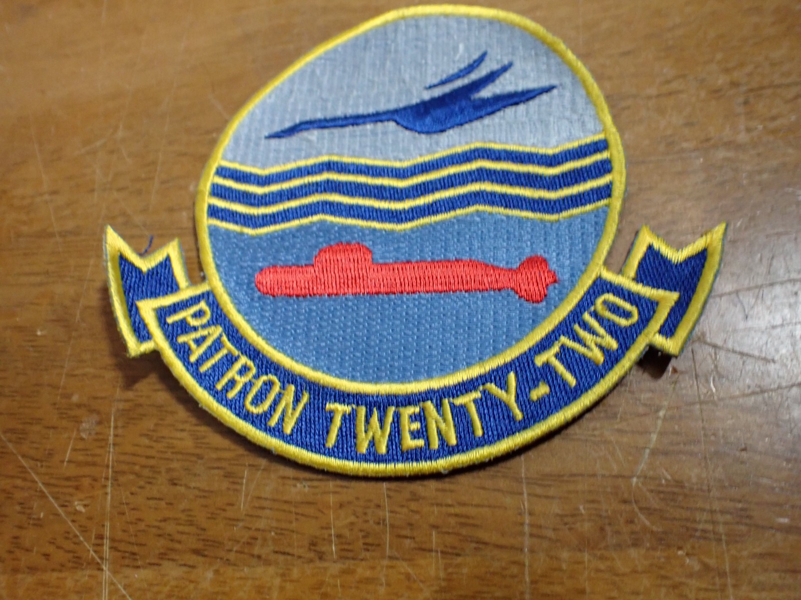 US NAVY PATRON TWENTY TWO SQUADRON  BATTLE SHIPS AIRCRAFT CARRIER   BX T#7