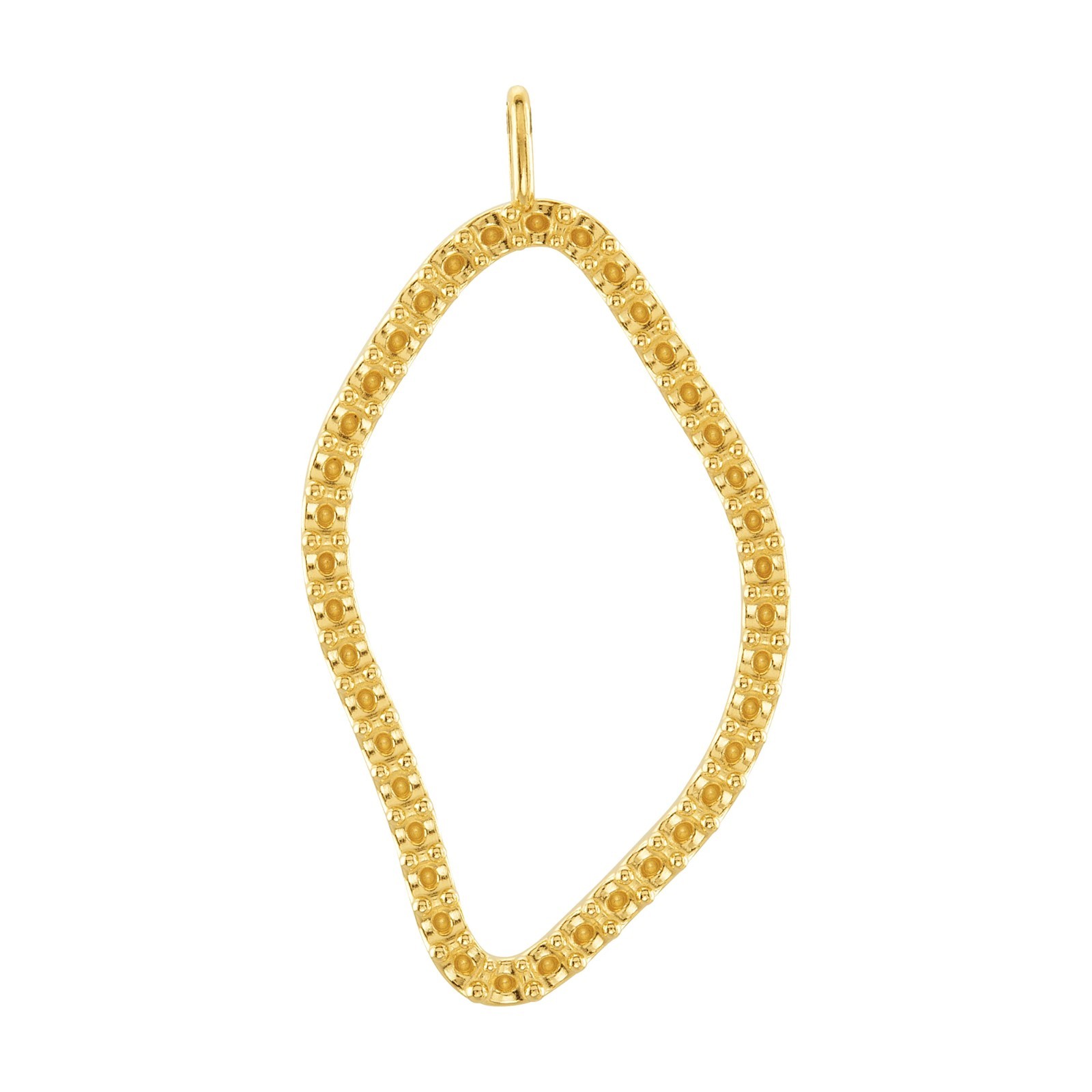 14K Gold & Silver Left Accented Open Silhouette Dangle