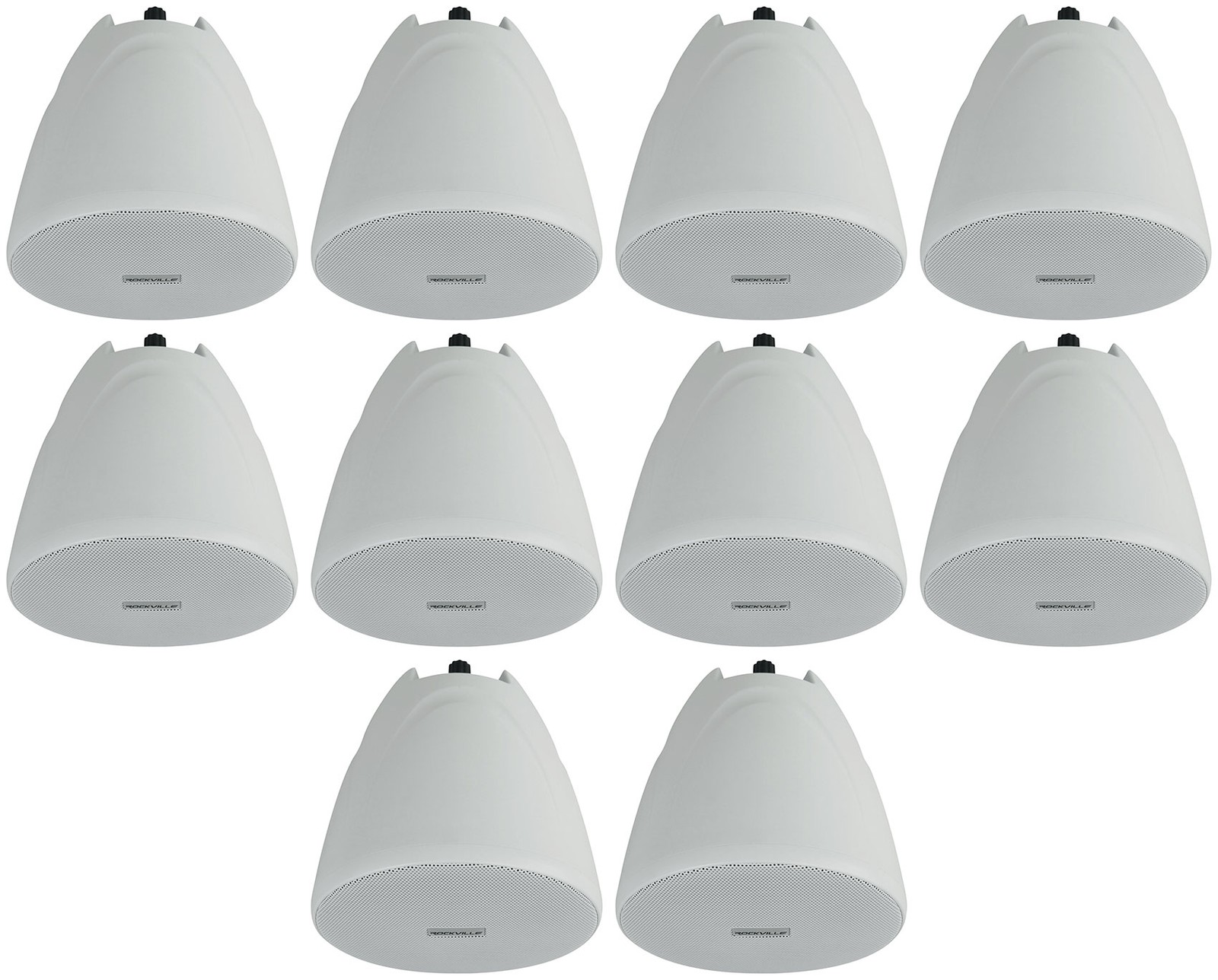 10 Rockville PEN-40T White 4" 70V Hanging Pendant Speakers Commercial/Restaurant