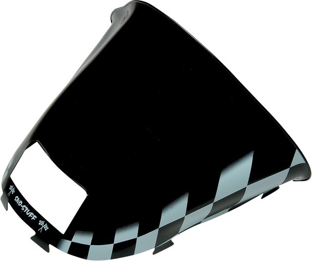 Sno Stuff Flared Graphics Windshield 13.5" Black/White Checker #479-472-55