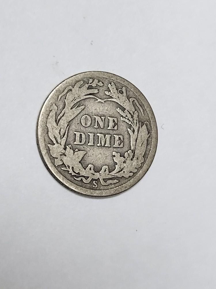1912 S Barber Dime
